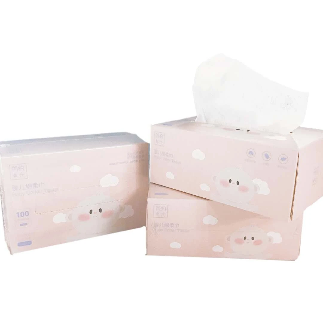 new cosmetic special compressed paper tissue disposable soft cotton facial tissues with high quality