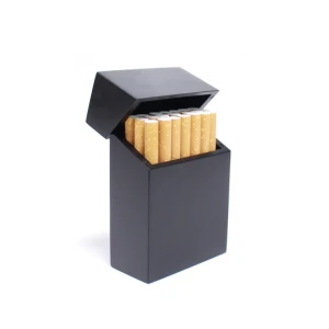 New creative wooden cigarette case custom logo magnet adsorption clamshell portable wooden cigarette case