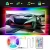 Import new design 16 COLOR SELECTION LED Strip TV Back light 5M music voice Control USB Powered LED Light Strip with RF Remote from China