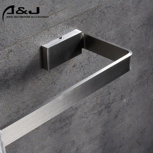 New Design Bathroom Wall Mounted High Quality Bathroom Accessories 304 Stainless Steel Single Towel Rail Towel Bar
