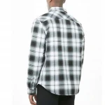 New Men Printed Hooded Grid Coat