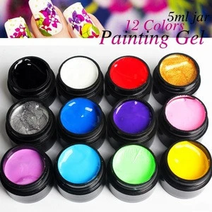 New products Fashion 5ml jar painting gel paste for nails