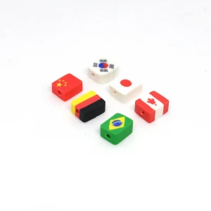 Newest Creative Polymer Clay Flag Slicing Interval Beads Crafts Jewelry Bracelet Accessories