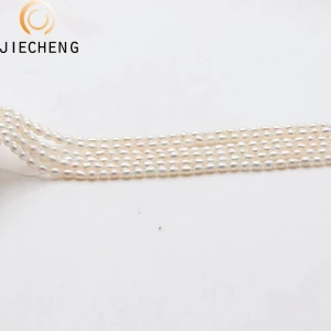 Nice quality 5-6mm seed white pearl necklace natural original fresh water pearls bead string