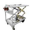 NK-1103 Electric Scissor Lift Table Driven By Cylinder For Materials Handling Powered Trolley