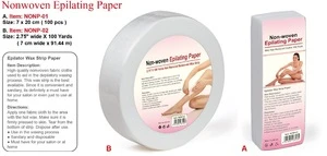non-wowen epilating paper for waxing hair removal