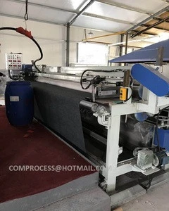 Nonwoven fiber carpet back gluing and drying stenter machine