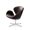 Nordic designer living room or meeting room leisure swivel leather chair