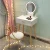 Import Nordic Simple Light Luxury Bedroom Dresser Storage Cabinet Dressing Table Girl Makeup Table With Led Light Mirror from China