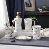 Northern European marbled ceramic sanitary ware five-piece set for hotel and home