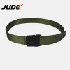 OEM 38mm cheap nylon fabric military belt with POM plastic buckle