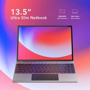OEM ODM 13.5 inch Intel Pentium Windows Notebook Metal Case Ultra Slim Laptop Computer 3K LCD Display Glass Panel