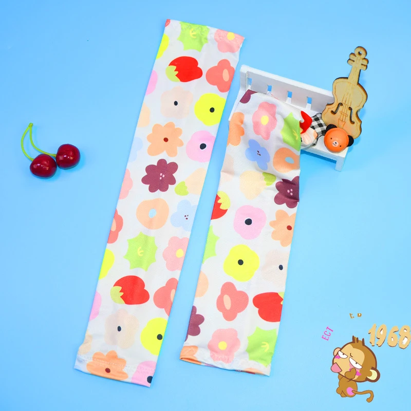 Oem Service Customize Kids Sun Protection Printed Breathable Riding Cycling Playing Arm Sleeve