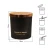 Import OEM/ODM Flameless Decoration Personalized Custom Black Glass Scented Candle with Rose Lids, Popular Fragrance Customized Luxurious Glass Jar Scented Candle from China