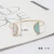 Import Original Design Wholesale Ins Geometric Semicircle Natural Turquoise Pink Stone Easy Matching Open Cuff Bangle Bracelets from China