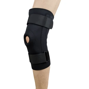 Orthopedic spring hinge neoprene knee support brace