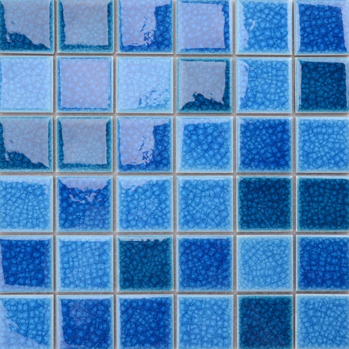 Ougu ceramics ocean blue porcelain swimming pool mosaic tiles design