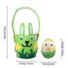 OurWarm Handmade Needlework Creativity Sewing Rabbit Felt Toys DIY Easter Basket Eggs For Children Easter decor