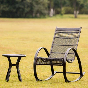 Outdoor Rattan Chair Aluminum Wicker Rattan Rocking chair