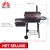 Import Outdoor wood barrel shape pellet tube smoker hopper bbq barbecue grill with trolley for backyard from China