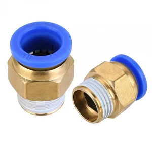 PC 10mm to 1/8 1/4 3/8 1/2 PT Male Thread Brass Pneumatic Coupling Quick Connectors Air Hose Fittings Pipe Coupler