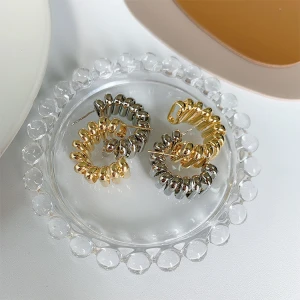Personalized ear ring elastic ring 925 silver earrings