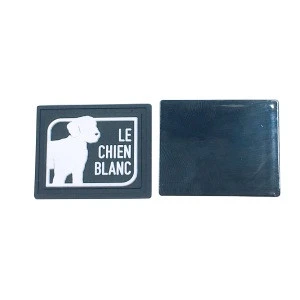 Pet chest strap pvc rubber chapter custom label trademark for pet products