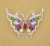 Import Pink Rhinestone Crystals Butterfly Brooches Broach Pins Gifts Women Jewelry from China