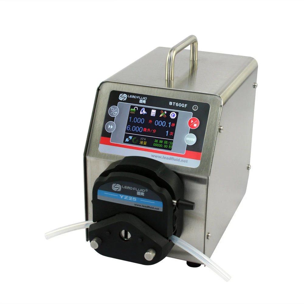pizza  electric sauce dispenser  dosing peristaltic precision pumps BT600F With two YT25 multi-channel flow 0.16-2900ml/min