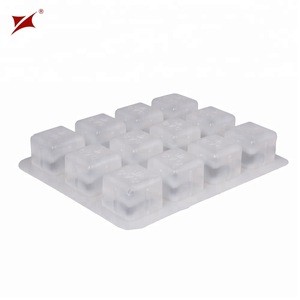 plastic biodegradable PP 12 cavity chess ice cube tray with lid
