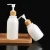 Plastic Round Pump Bottles with Bamboo Pump Top Cosmetic Bath Shower Shampoo Hair-Conditioner Liquid Storage container