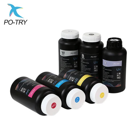 PO-TRY Good Quality DX5 DX6 DX7 Printhead Digital Inkjet Printer UV Ink 6 Color UV DTF Ink