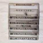 Popular car number license plate frame wholesale car 3d embossed stainless steel license plate frame