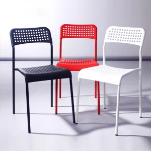 Popular cheap home furniture dining room plastic chairs colorful wholesale hole plastic dinning/leisure chair