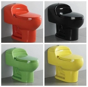 Popular economic decorated colored cheap price colorful toilet bowl for south American