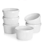 Porcelain Souffle Dishes, Ramekins - 8 Ounce