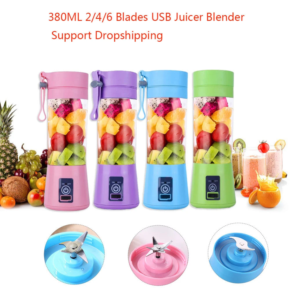 Portable Blender USB Mixer Electric Juicer Machine Smoothie Blender Mini Food Processor Personal Lemon Squeezer Orange Juicer