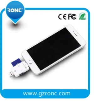 Portable TF/Micro SD USB OTG Card Reader for Apple/Android Phone