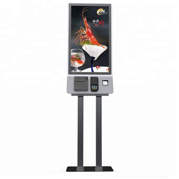 POS Floor standing supermarket POS system payment  kiosk