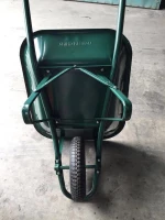 Powder coating Wheelbarrow with Pneumatic Wheel Type Building Construction Use WB6400 metal tray