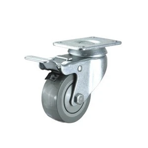 PP Swivel Caster Wheels 360 Degree Top Plate with Brake