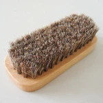 Premium Wooden Boot Cleaning Soft Horse Hair Custom Polishing Shine Shoe Brush