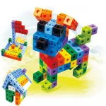 Primary School Mathematics Teaching Aids Color Cube Building Blocks Plastic Math Link Cubes