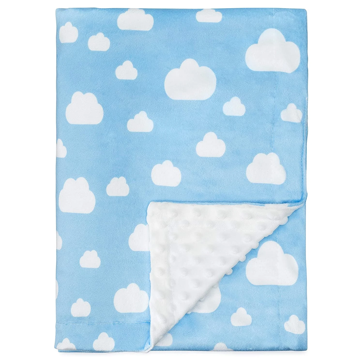 print mink bubble double layer baby blanket