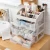 Import Promotion high quality 3 tiers clear plastic tabletop storage drawer from China