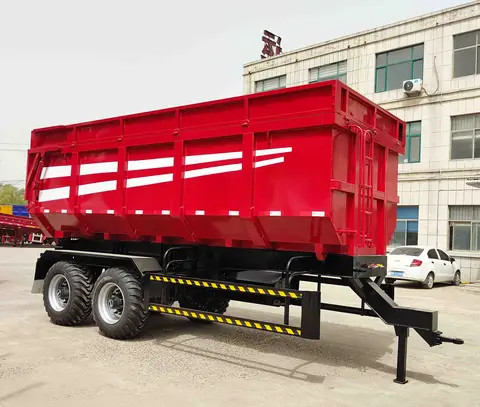 Promotional Various Durable Using 2/3 Axles 10/15/20 Tons Full Hydraulic Farm Drawbar Mini Dump Tractor Trailer