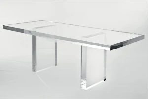 pure clear acrylic dining table fancy luxury custom acrylic dining room furniture from China