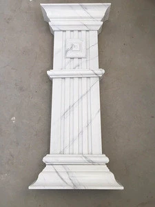 PVC extrusion square marble pillar for interior wall decoration