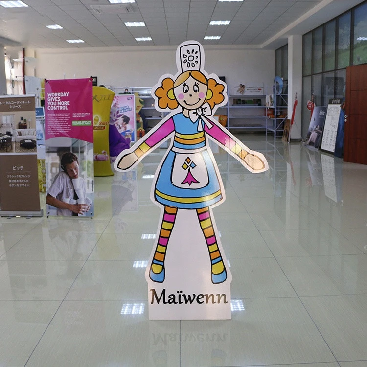 PVC or KT board portrait  stand frame promotion or advertisement show  ,3D Printing Human Shaped Foldable Die Cut Stand