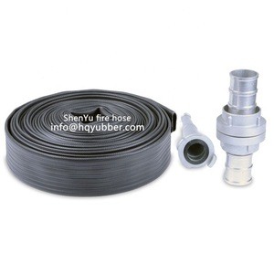 PVC PU EPDM Nitrile Rubber dam water reel fire hose coupling